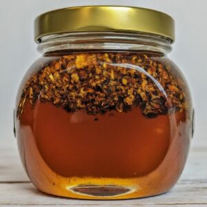 jar of bee propolis and honey